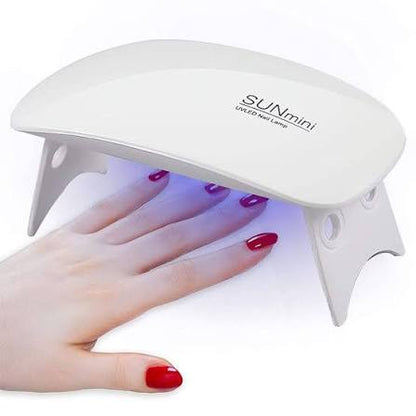 SUN Mini UV LED Nail Lamp | USB Gel Nail Dryer | Portable Nail Art Curing Light for Home & Salon